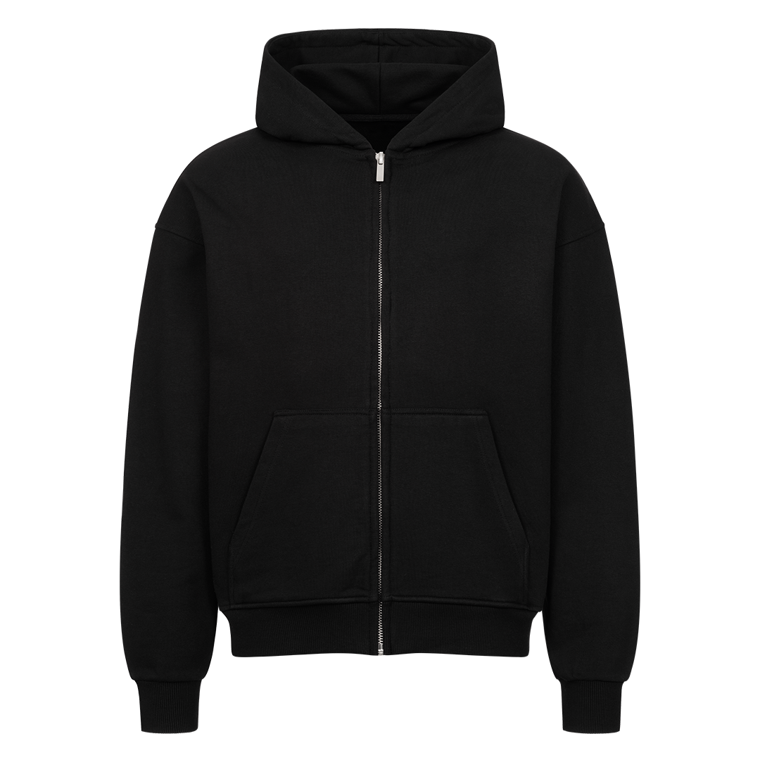 Oversized Zipper Hoodie - Trust No One