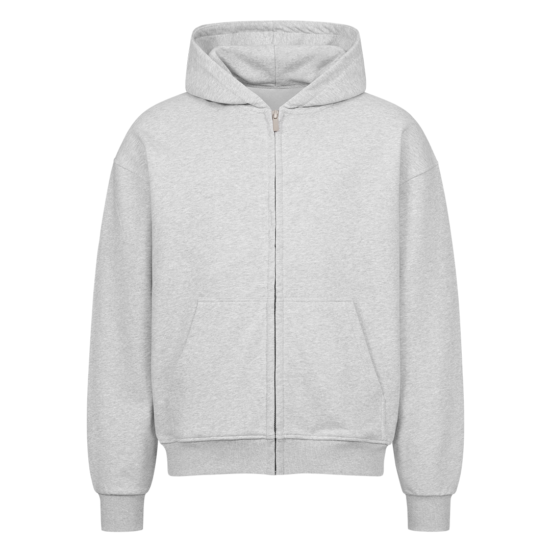 Oversized Zipper Hoodie - Trust No One